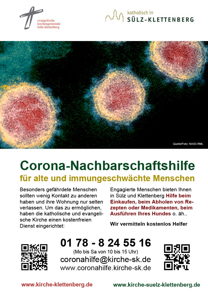 Corona-Nachbarschaftshilfe in Köln-Klettenberg