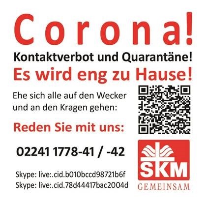 SKM Rhein-Sieg: Corona, es wird eng zu Hause